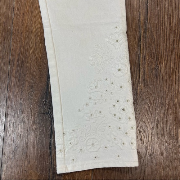 Tory Burch Keira Straight-Leg White Rinse Wash Jeans SZ 26/2 - Picture 6 of 13